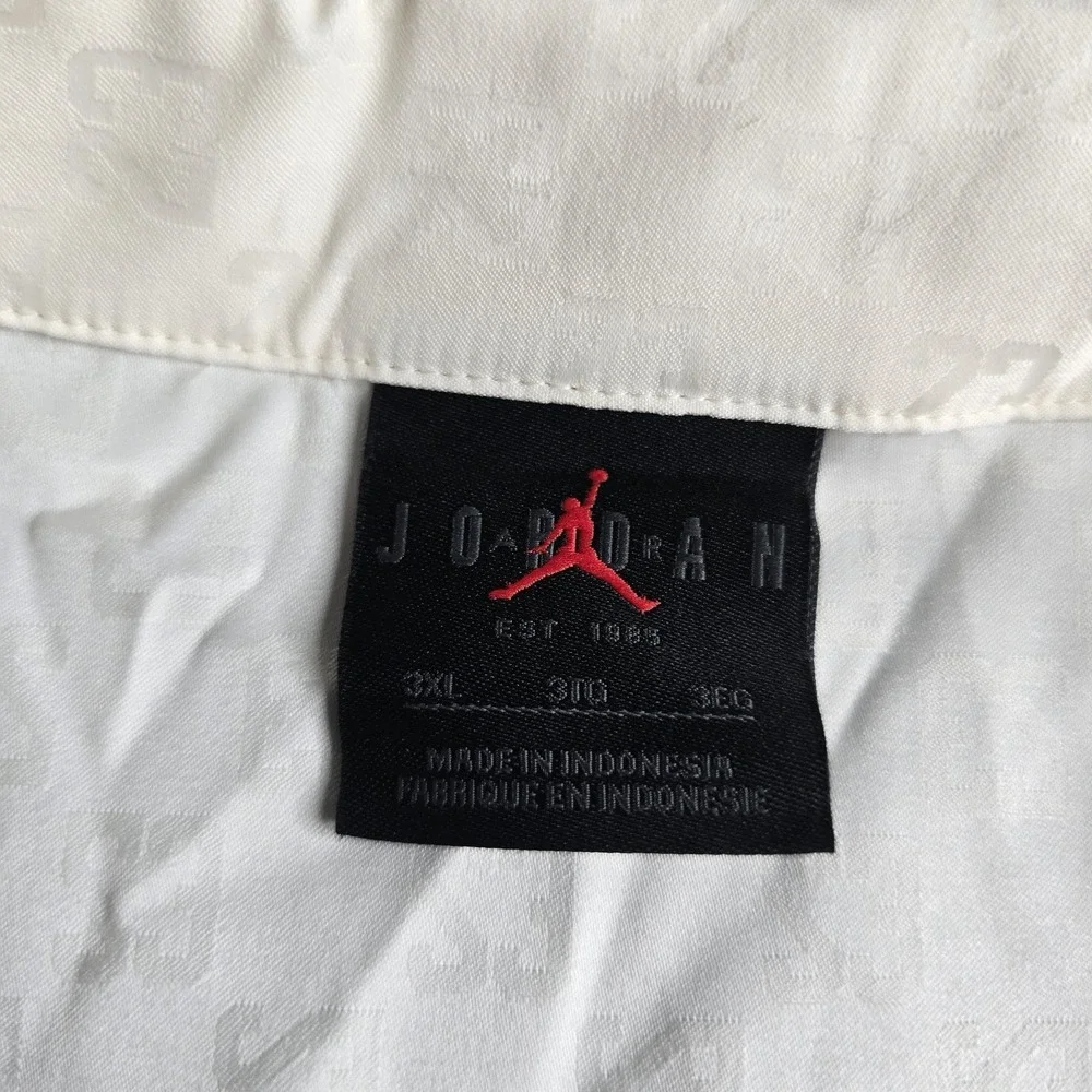 Nike Jordan 23 Monogram Shirt Mens 3XL Cream Button-Up DX9681-110